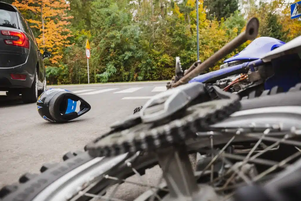 motobike and car accident