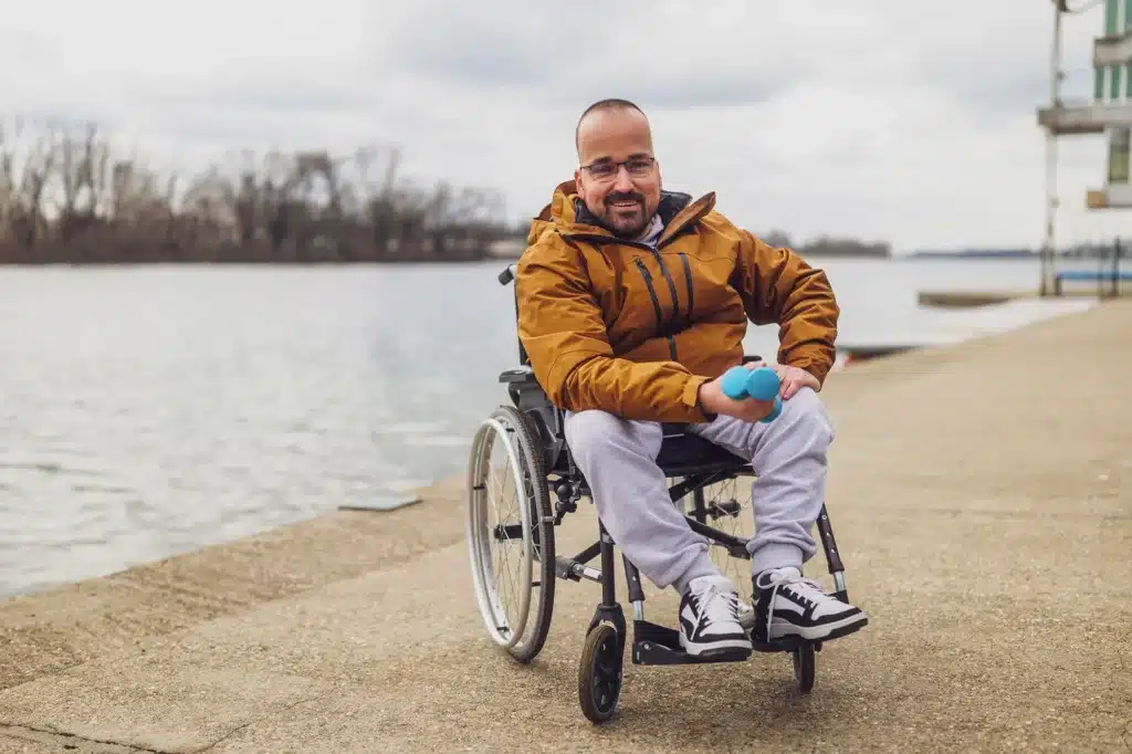 paraplegic man outdoor